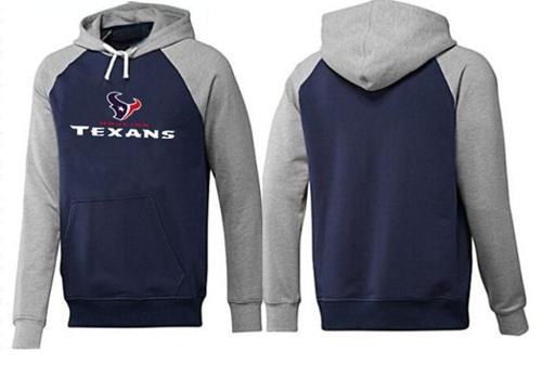 NFL Men's Nike Houston Texans Authentic Logo Pullover Hoodie - Navy/Grey